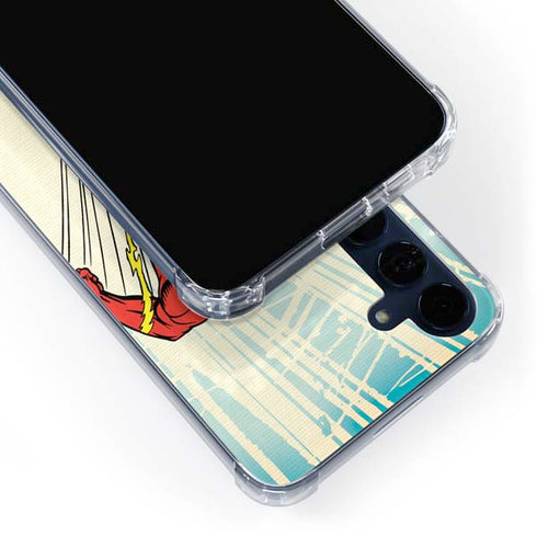 DC Comics The Flash Classic Art Sprint Pose Galaxy A55 5G Clear Case