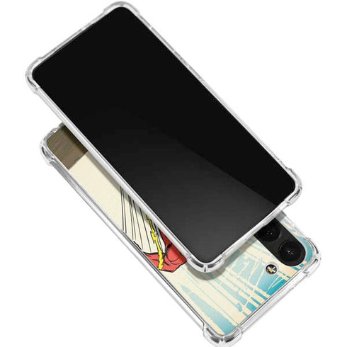 DC Comics The Flash Classic Art Sprint Pose Galaxy S24 FE Clear Case