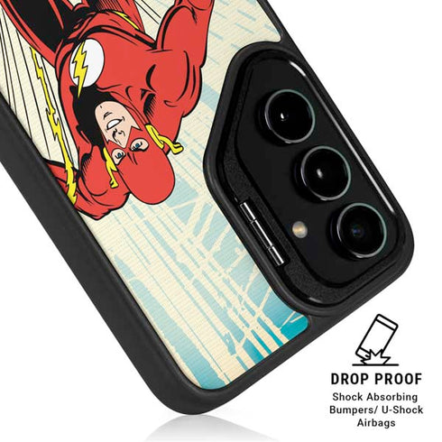 DC Comics The Flash Classic Art Sprint Pose Galaxy S25 Plus Kickstand Case