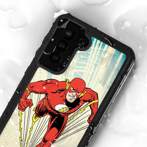 DC Comics The Flash Classic Art Sprint Pose Galaxy S24 Plus Waterproof Case