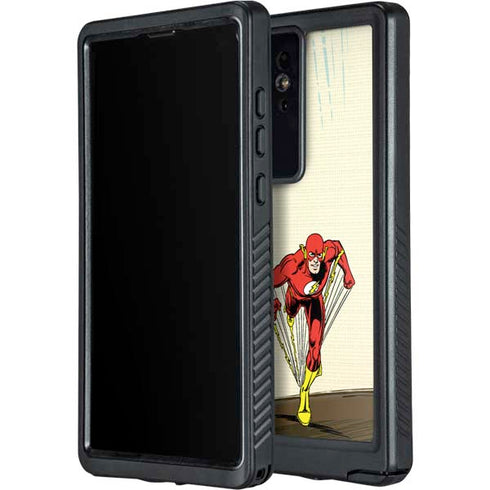 DC Comics The Flash Classic Art Sprint Pose Galaxy S24 Ultra Waterproof Case