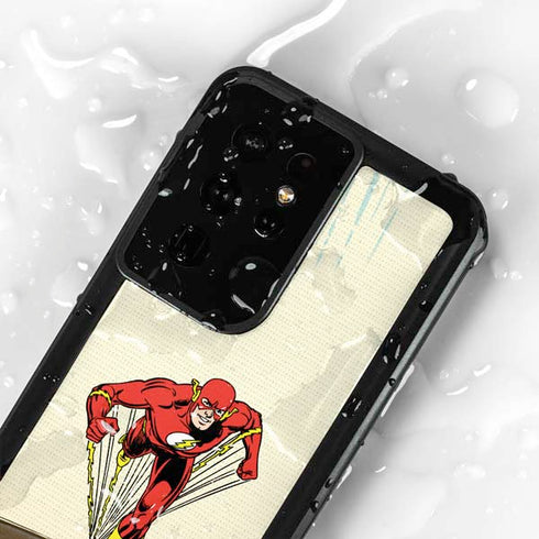 DC Comics The Flash Classic Art Sprint Pose Galaxy S24 Ultra Waterproof Case