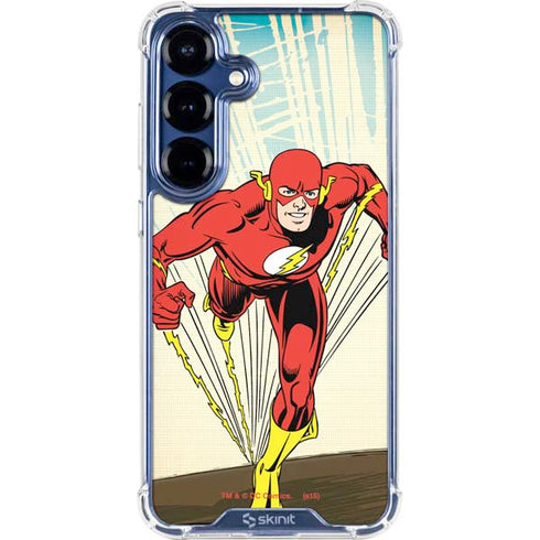 DC Comics The Flash Classic Art Sprint Pose Galaxy S25 Clear Case