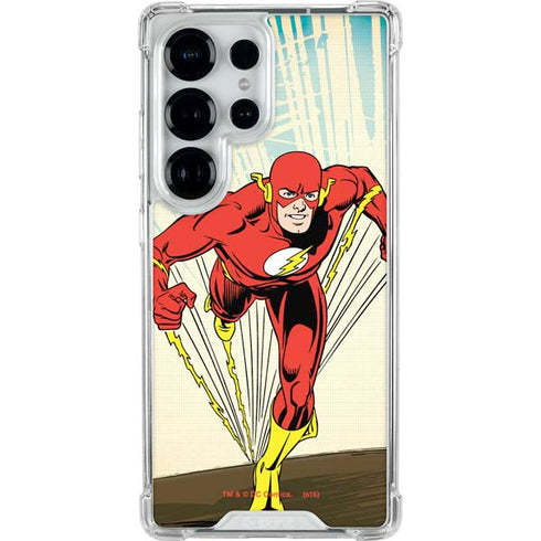 DC Comics The Flash Classic Art Sprint Pose Galaxy S25 Ultra Clear Case