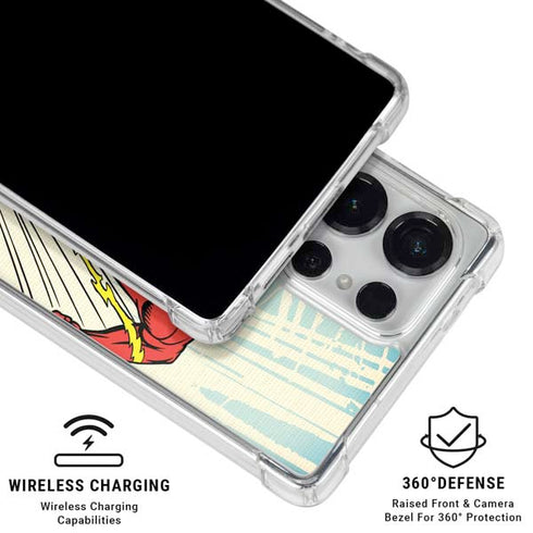 DC Comics The Flash Classic Art Sprint Pose Galaxy S25 Ultra Clear Case