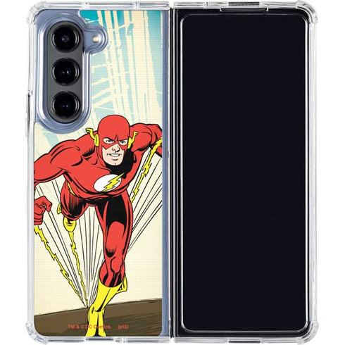 DC Comics The Flash Classic Art Sprint Pose Galaxy Z Fold5 5G Clear Case