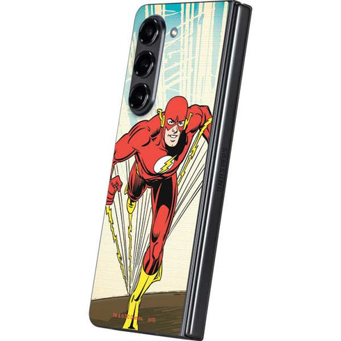 DC Comics The Flash Classic Art Sprint Pose Galaxy Z Fold5 5G Skin