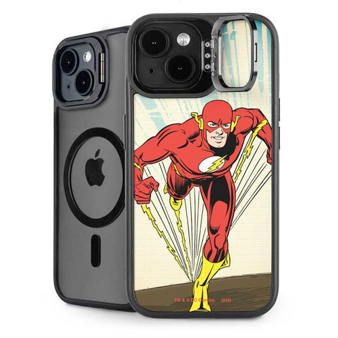 DC Comics The Flash Classic Art Sprint Pose iPhone 15 Plus Kickstand Case
