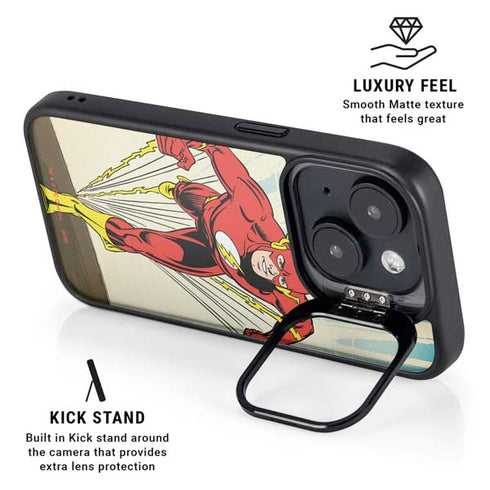 DC Comics The Flash Classic Art Sprint Pose iPhone 15 Plus Kickstand Case