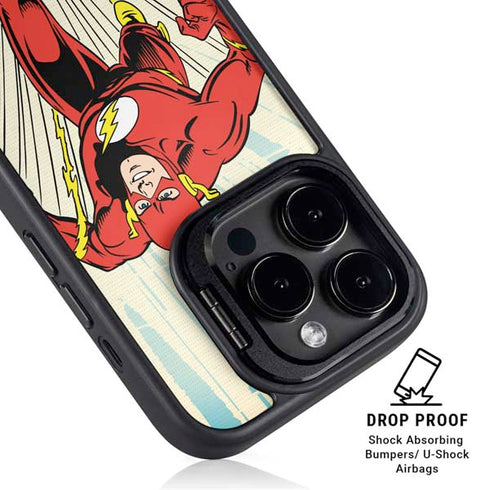 DC Comics The Flash Classic Art Sprint Pose iPhone 15 Pro Kickstand Case