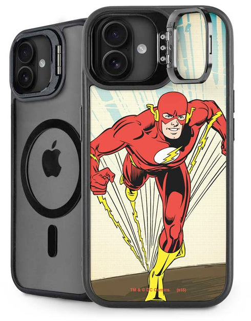 DC Comics The Flash Classic Art Sprint Pose iPhone 16 Plus Kickstand Case