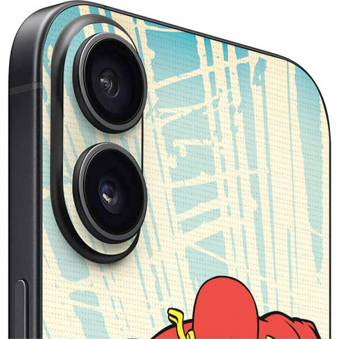 DC Comics The Flash Classic Art Sprint Pose iPhone 16 Plus Skin