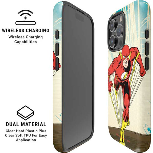 DC Comics The Flash Classic Art Sprint Pose iPhone 16 Pro Magsafe Impact Case