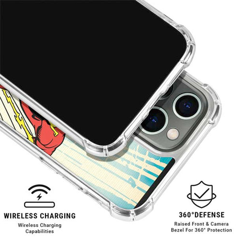 DC Comics The Flash Classic Art Sprint Pose iPhone 16 Pro Max Clear Case