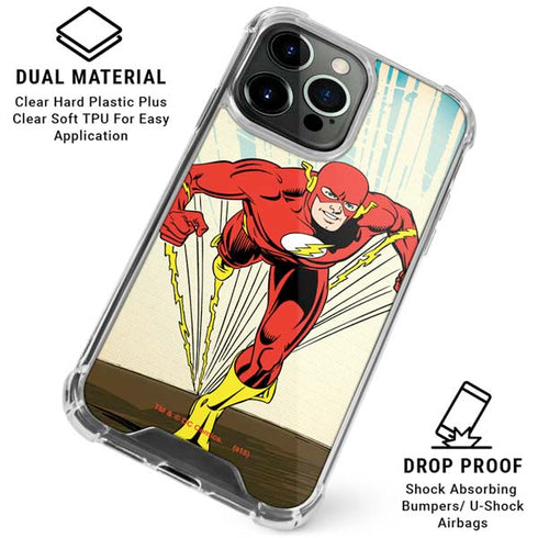 DC Comics The Flash Classic Art Sprint Pose iPhone 16 Pro Max Clear Case