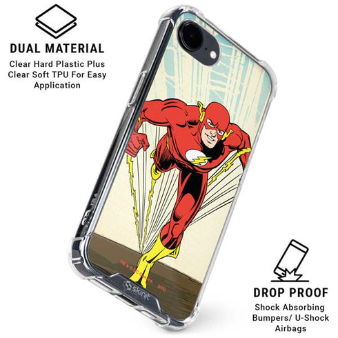 DC Comics The Flash Classic Art Sprint Pose iPhone 16e Clear Case