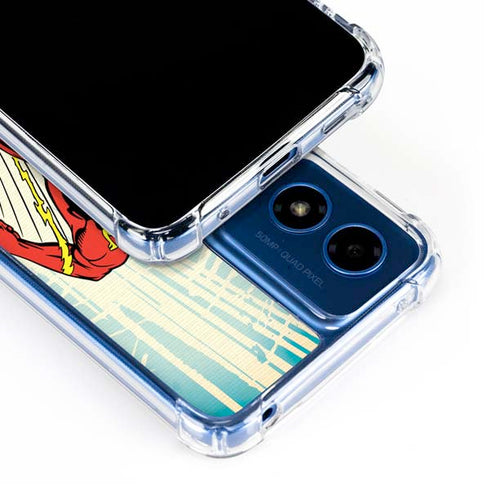 DC Comics The Flash Classic Art Sprint Pose Moto G 5G (2024) Clear Case