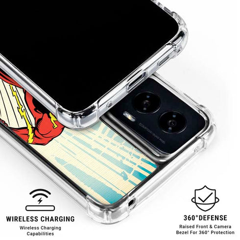 DC Comics The Flash Classic Art Sprint Pose Moto G Power 5G (2024) Clear Case