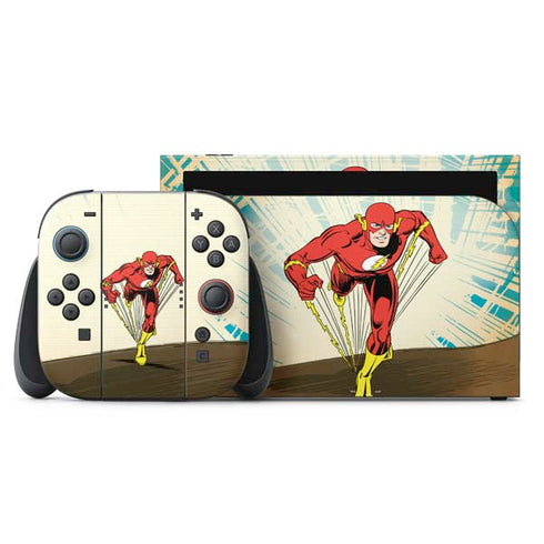 DC Comics The Flash Classic Art Sprint Pose Nintendo Switch 2 (2025) with Joy-Con Skin