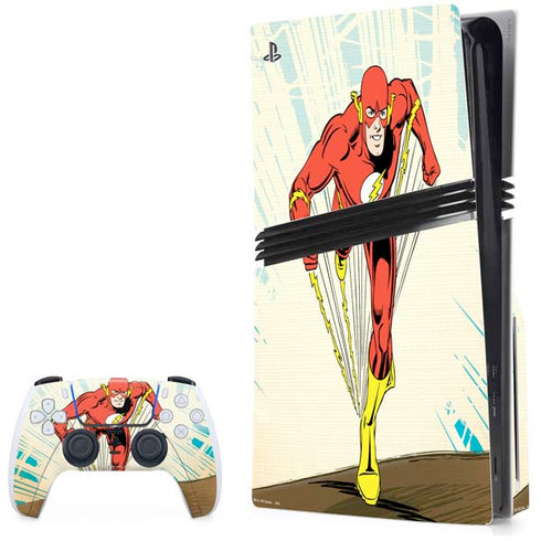 DC Comics The Flash Classic Art Sprint Pose PS5 Pro Disk Bundle Skin