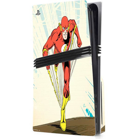 DC Comics The Flash Classic Art Sprint Pose PS5 Pro Disk Console Skin