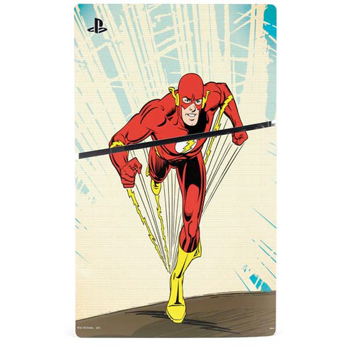 DC Comics The Flash Classic Art Sprint Pose PS5 Slim Digital Edition Console Skin