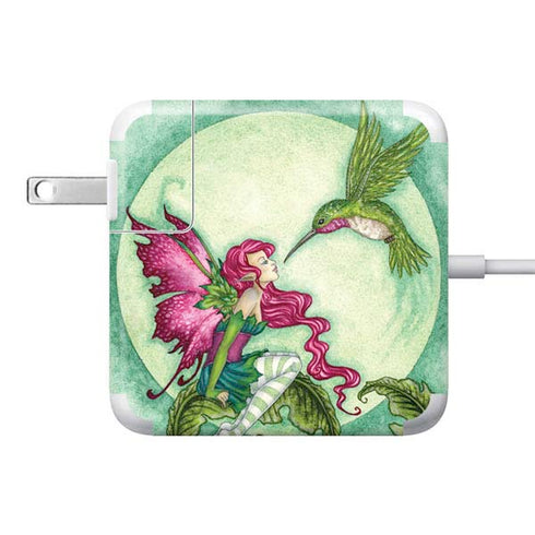 Flirting Fairy and Hummingbird by Amy Brown 85W Power Adapter (15 and 17 inch MacBook Pro Charger) Skin