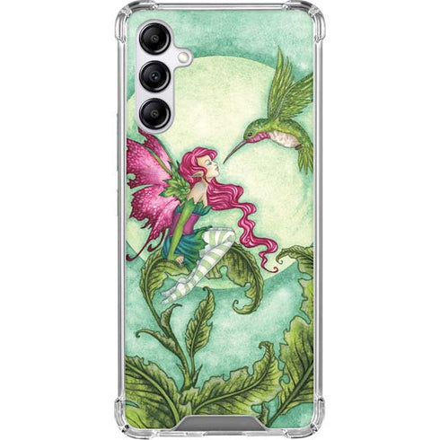 Flirting Fairy and Hummingbird by Amy Brown Gabb Phone 4 Clear Case