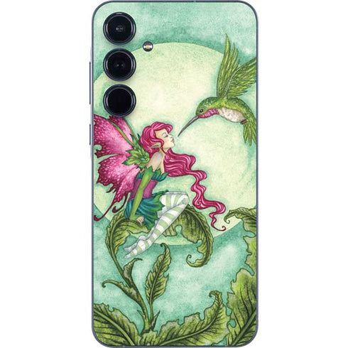 Flirting Fairy and Hummingbird by Amy Brown Galaxy A35 5G Skin