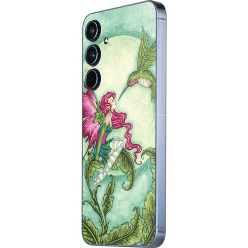 Flirting Fairy and Hummingbird by Amy Brown Galaxy A35 5G Skin