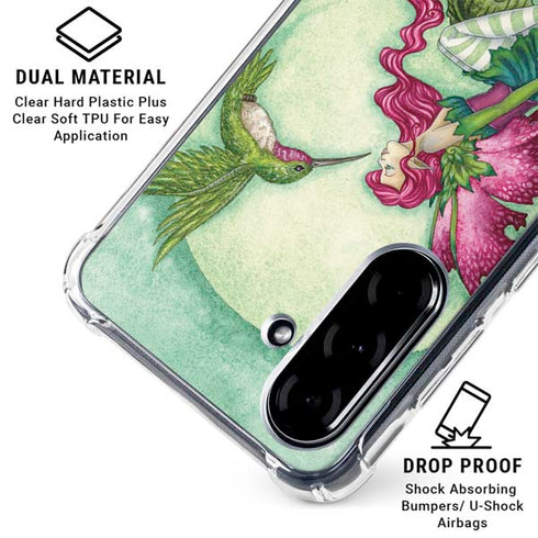 Flirting Fairy and Hummingbird by Amy Brown Galaxy A36 5G Clear Case