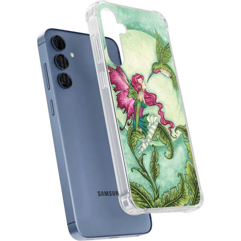 Flirting Fairy and Hummingbird by Amy Brown Galaxy A55 5G Clear Case