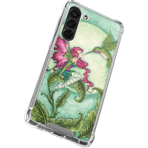 Flirting Fairy and Hummingbird by Amy Brown Galaxy S24 FE Clear Case