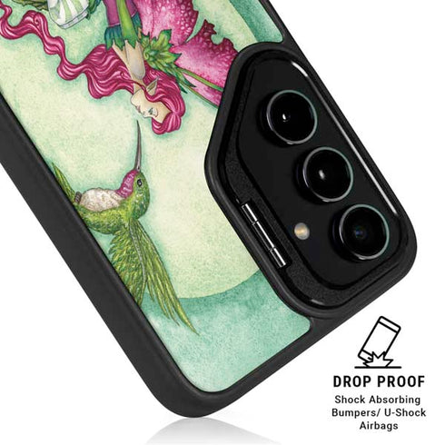 Flirting Fairy and Hummingbird by Amy Brown Galaxy S25 Kickstand Case