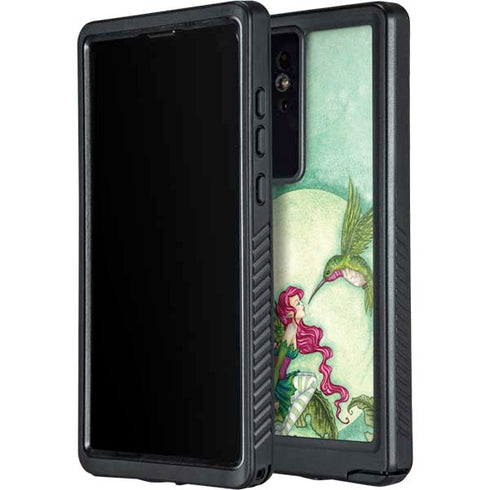 Flirting Fairy and Hummingbird by Amy Brown Galaxy S24 Ultra Waterproof Case