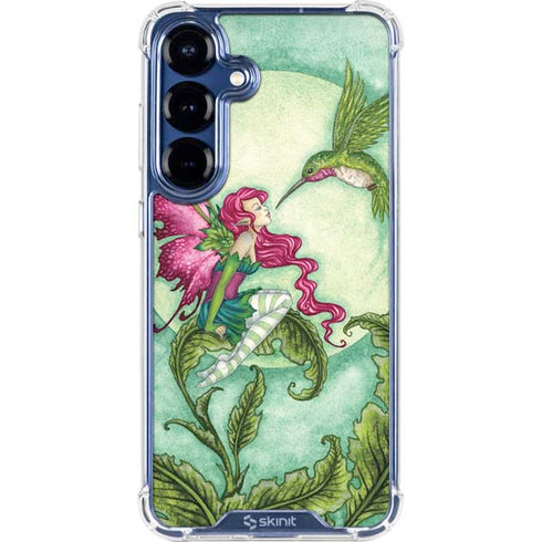 Flirting Fairy and Hummingbird by Amy Brown Galaxy S25 Clear Case