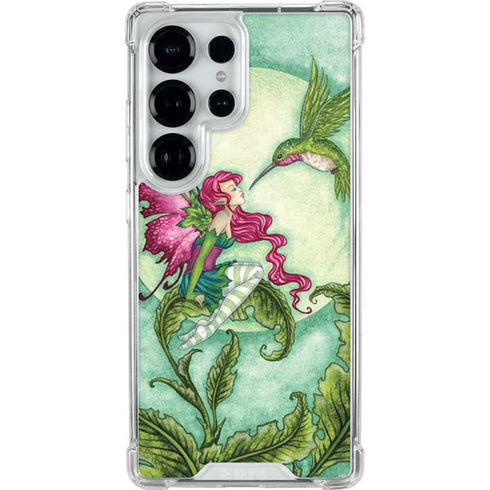 Flirting Fairy and Hummingbird by Amy Brown Galaxy S25 Ultra Clear Case