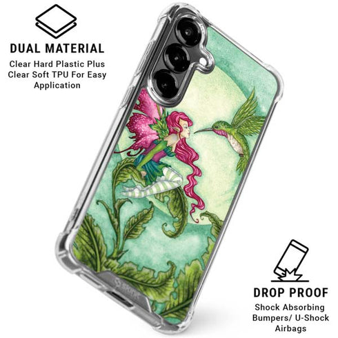Flirting Fairy and Hummingbird by Amy Brown Galaxy S26 Plus Clear Case