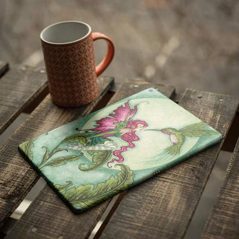 Flirting Fairy and Hummingbird by Amy Brown iPad Skins