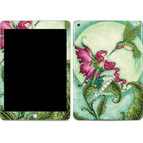 Flirting Fairy and Hummingbird by Amy Brown Apple iPad Skin