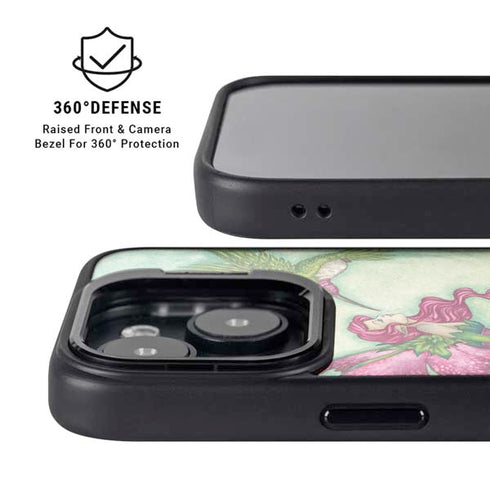 Flirting Fairy and Hummingbird by Amy Brown iPhone 14 Kickstand Case