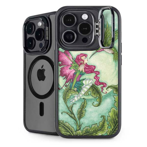 Flirting Fairy and Hummingbird by Amy Brown iPhone 15 Pro Max Kickstand Case