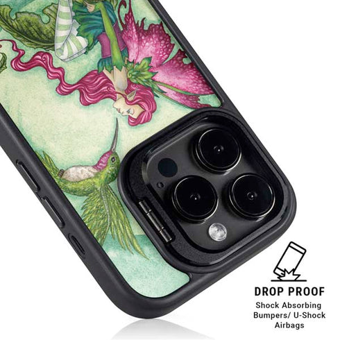 Flirting Fairy and Hummingbird by Amy Brown iPhone 15 Pro Max Kickstand Case