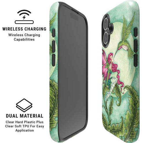 Flirting Fairy and Hummingbird by Amy Brown iPhone 16 Magsafe Impact Case
