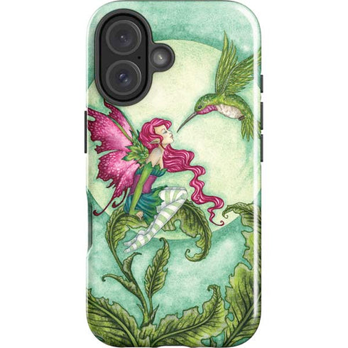 Flirting Fairy and Hummingbird by Amy Brown iPhone 16 Plus Impact Case