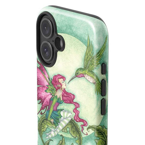Flirting Fairy and Hummingbird by Amy Brown iPhone 16 Plus Impact Case