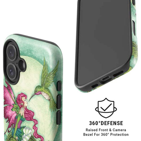 Flirting Fairy and Hummingbird by Amy Brown iPhone 16 Plus Magsafe Impact Case