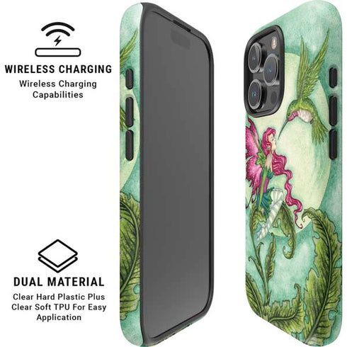 Flirting Fairy and Hummingbird by Amy Brown iPhone 16 Pro Magsafe Impact Case