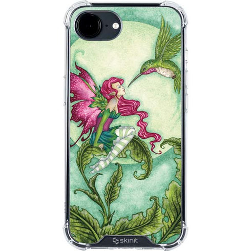 Flirting Fairy and Hummingbird by Amy Brown iPhone 16e Clear Case