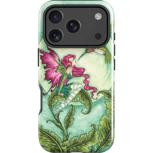Flirting Fairy and Hummingbird by Amy Brown iPhone 18 Pro Impact Case